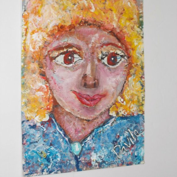 Original "Susie Q" impressionistic acrylic painting approximately 8 1/4"x11 3/4" - Picture 3 of 3